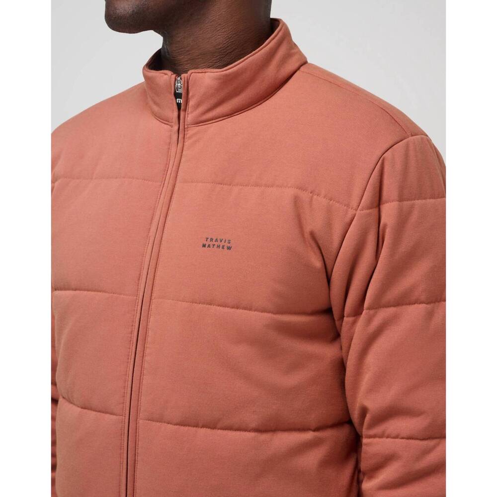 NEW TRAVISMATHEW climate drop jacket in heather copper - Picture 4 of 6